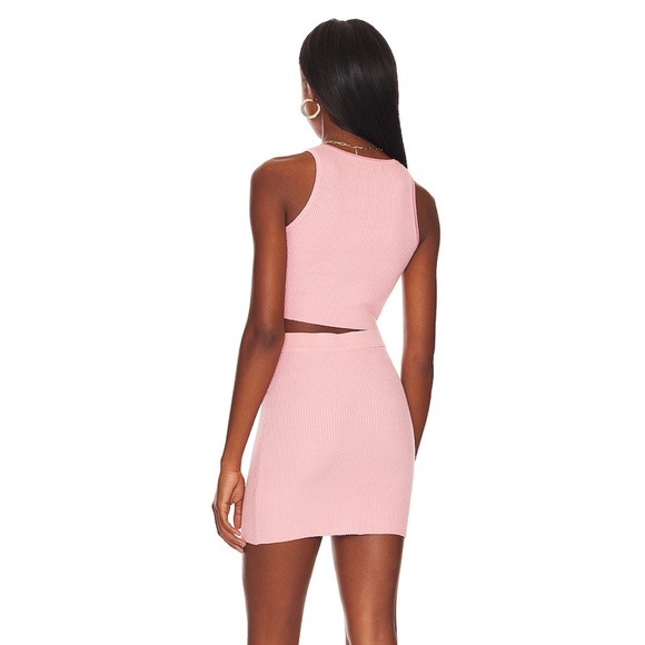 Pink Ribbed Skirt Set - Picture 2 of 6